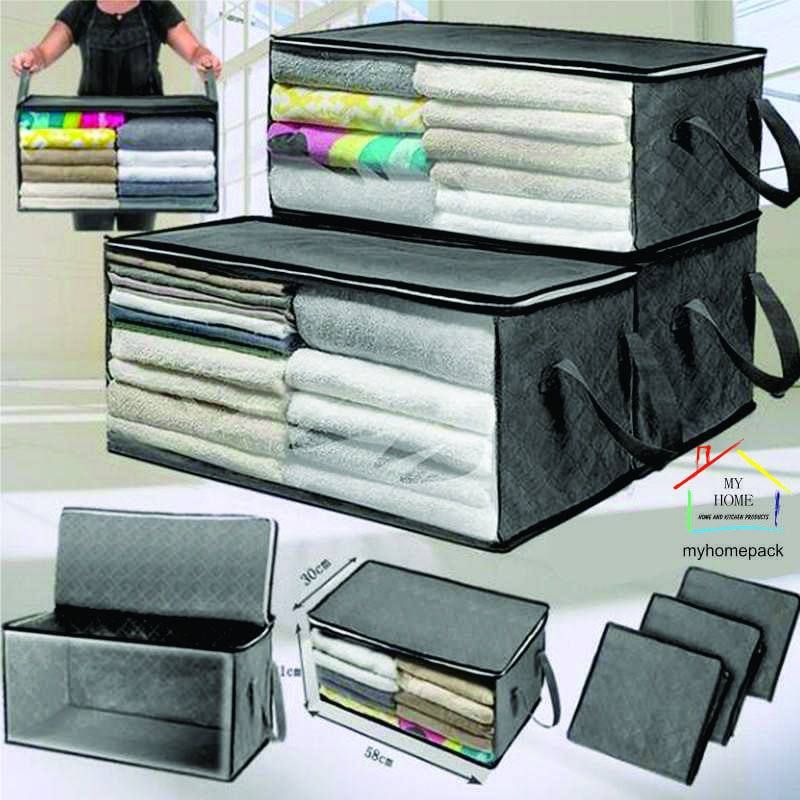  بقچه - باکس ابعاد : 31 در 37 در 58 سانتی مترپارچه :  2لایه و طلقرنگ : طوسی + نوار مشکیمطابق تصویرمناسب پتو...