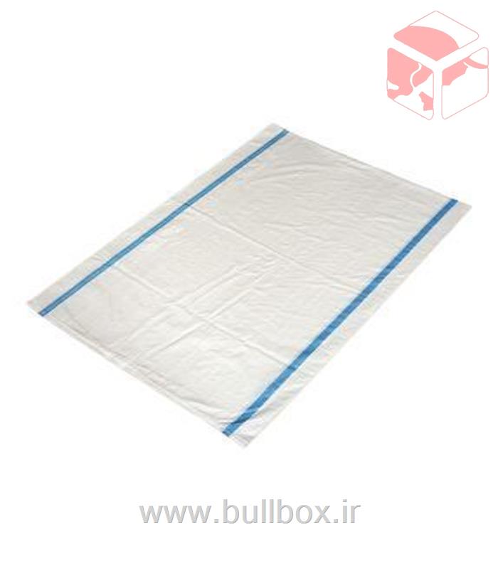  کیسه گونی سفید خط ابی سایز 80 در 120 ( 1 عددی)مناسب اسباب کشی و جابحایی