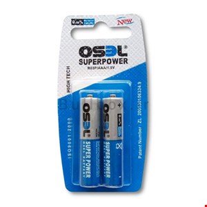 باتری نیم قلمی اوسل (osel) مدل Super Power بسته2 عددی