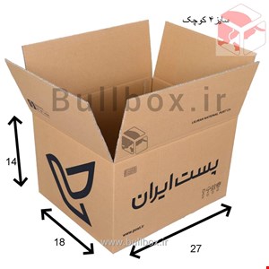 کارتن پستی کد 4 سه لایه ابعاد 30*18*15