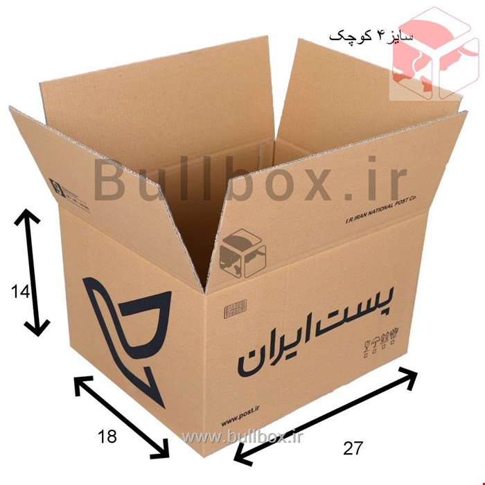 کارتن پستی کد 4 سه لایه ابعاد 30*18*15