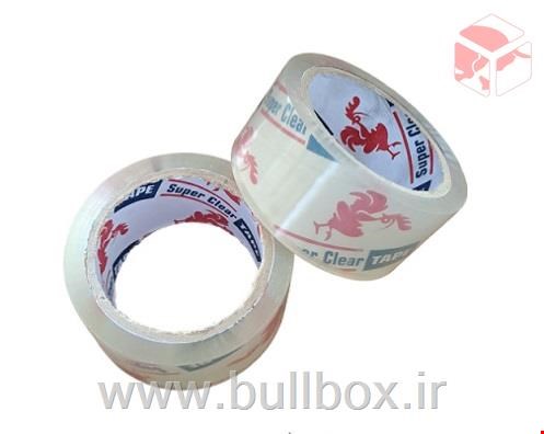 چسب پهن 90 یارد super claer  آبی خروس نشان 